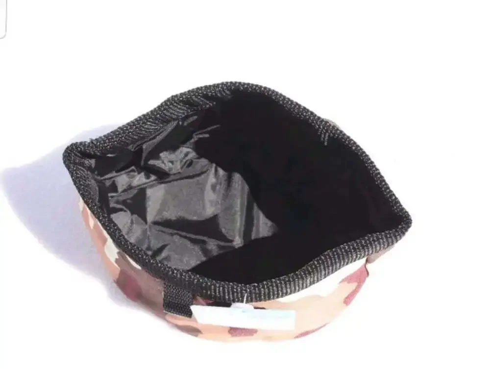 Portable Collapsible Pet Travel Bowls, Camouflage Print, Set of 2